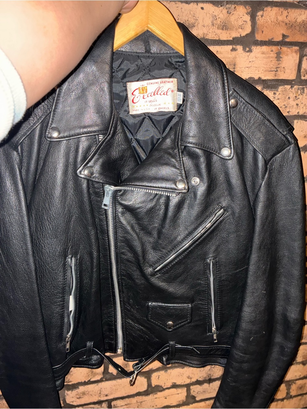 Vintage genuine leather excelled leather jacket size 46